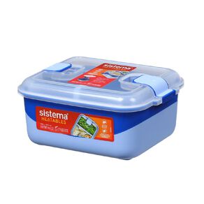 Sistema Heatables Rectangle with Divider 1.35L Assorted