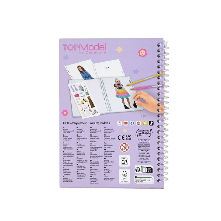 Artwrap Top Model Colour Book Kitten Multi-Coloured, , hi-res