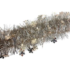 Wonderland Tinsel Snowflake 6M Gold/Silver