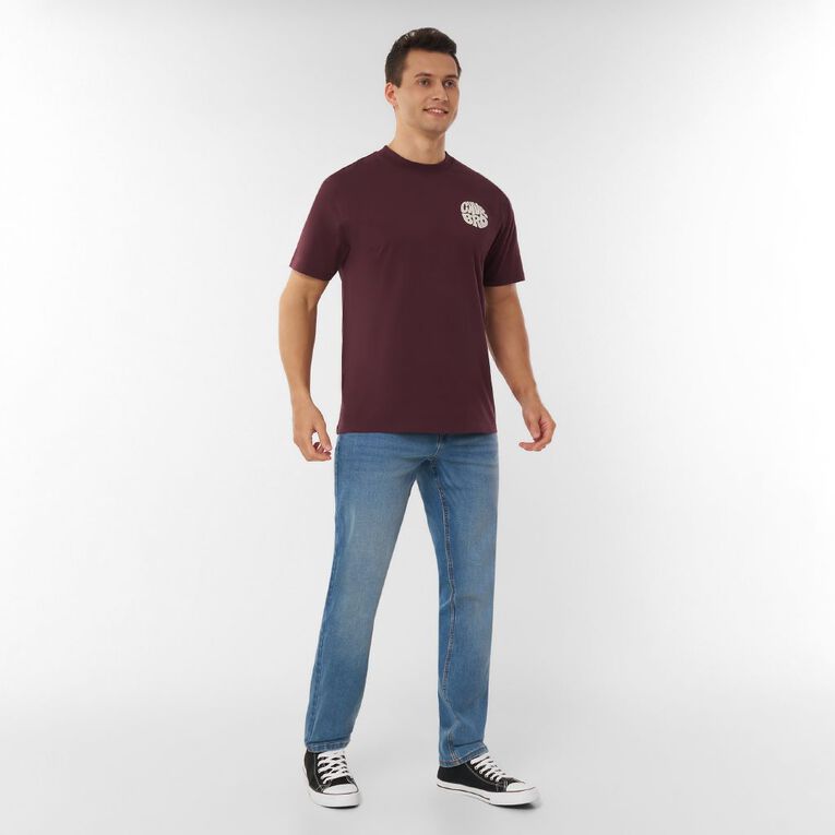 H&H Men's Relaxed Fit Graphic Tee, Brown Dark, hi-res