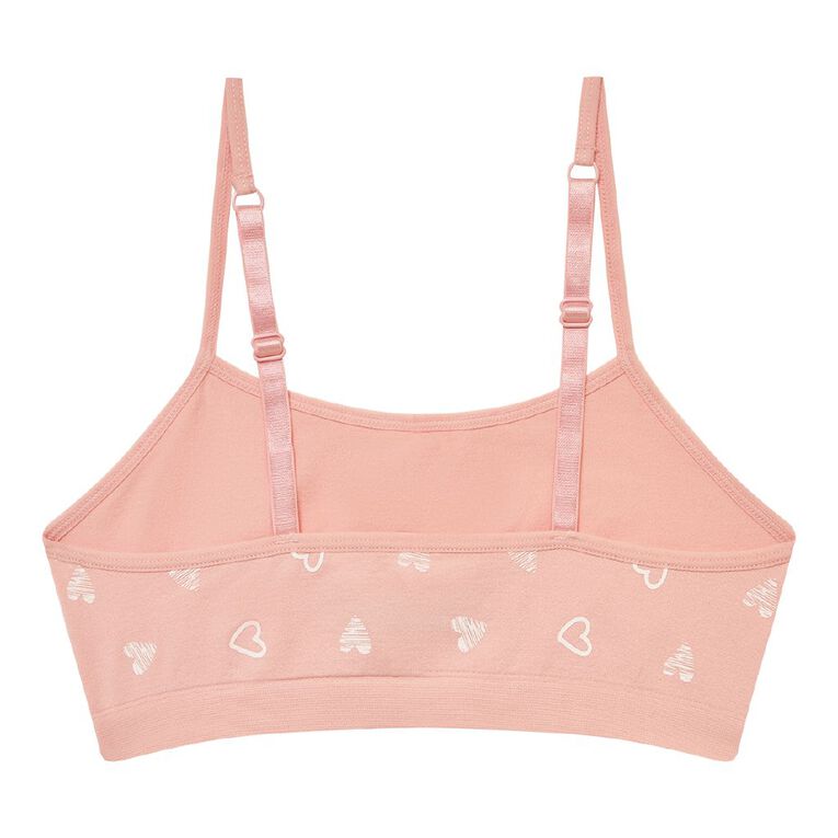 H&H Girls' Seamfree Crop 2 Pack, Red Mid, hi-res