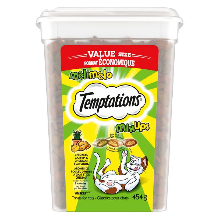 Temptations Mixups Chicken Catnip & Cheddar Tub 454g, , hi-res