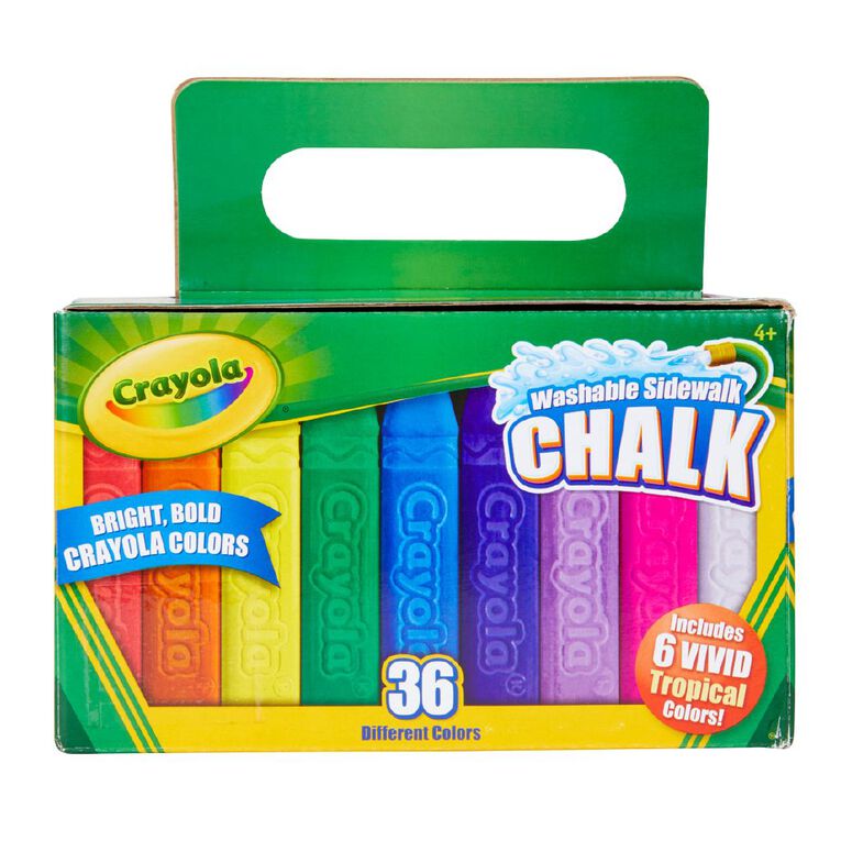 Crayola Washable Sidewalk Chalk Assorted 36 Pack, , hi-res