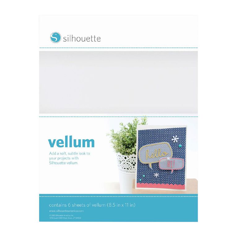 Silhouette Vellum 8.5 x 11 inch 6 Sheets, , hi-res