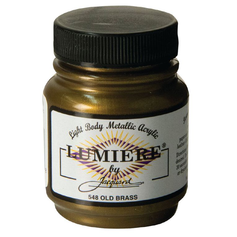 Jacquard Lumiere Acrylic Paint Old Brass 66.54ml, , hi-res