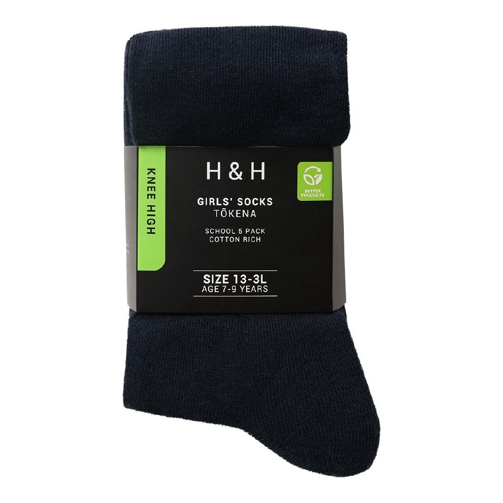 2 Pairs Women's Navy Blue Knee High Boot Socks - Solid, Comfy, Size 9-11
