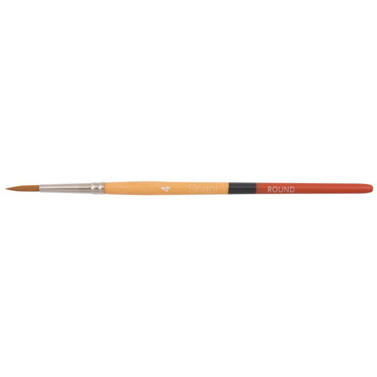 Princeton Snap Brush Short Handle Taklon Round 4 Gold, , hi-res