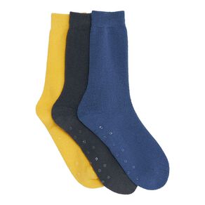 H&H Boys' Slipper Socks 3 Pack