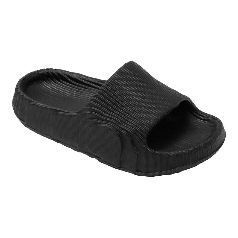 Young Original Senior Kids' Moulded Slides, Black, hi-res