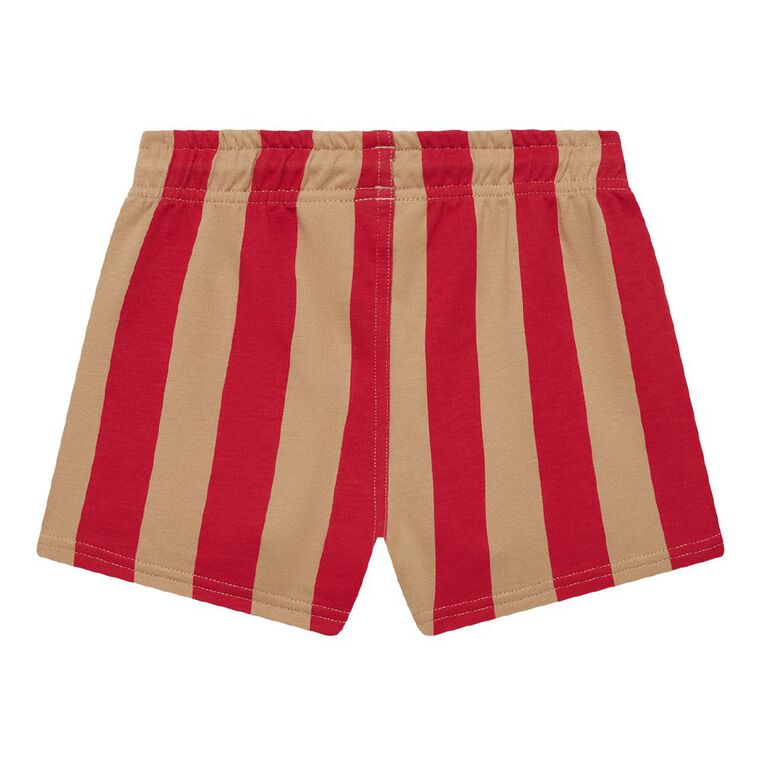 Young Original Toddler Printed French Terry Shorts, Red Mid, hi-res