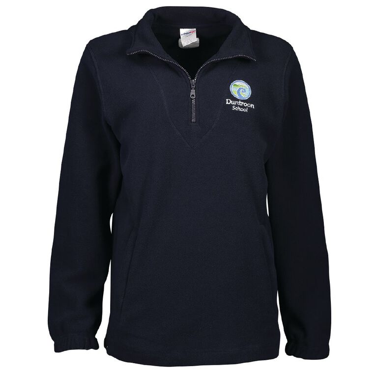 Schooltex Duntroon School Polar Fleece Top with Embroidery, Navy, hi-res