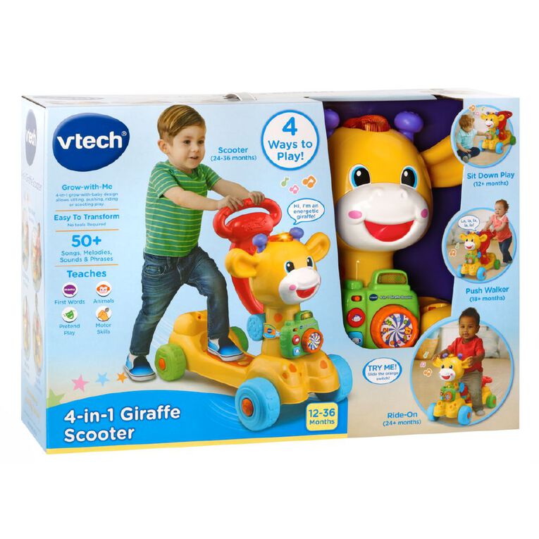 Vtech 4-in-1 Giraffe Scooter, , hi-res