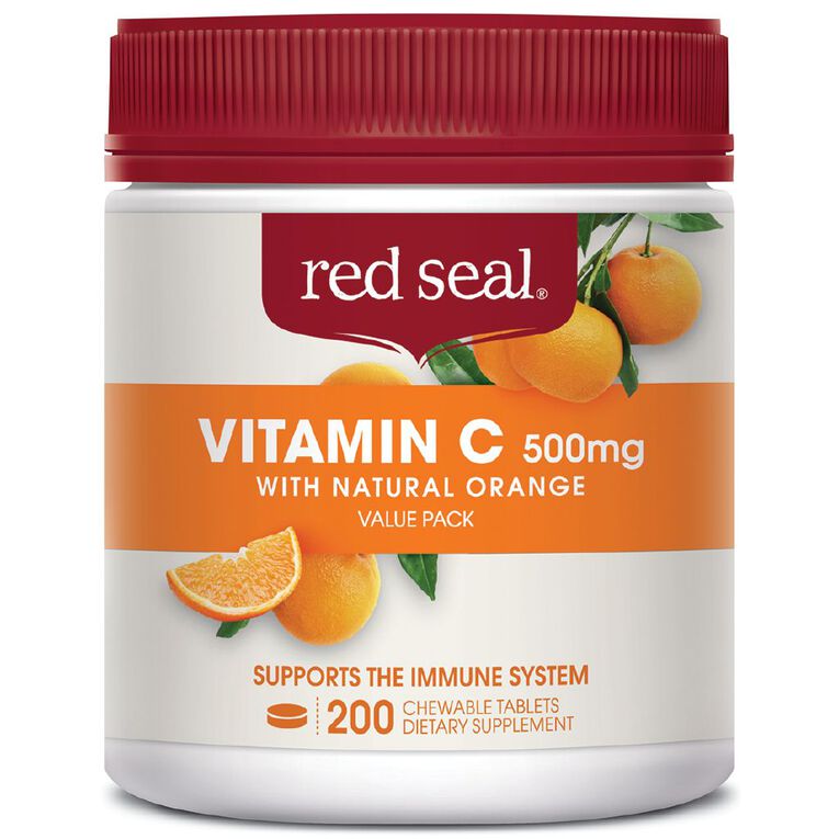 Red Seal Vitamin C Orange 500mg 200s, , hi-res