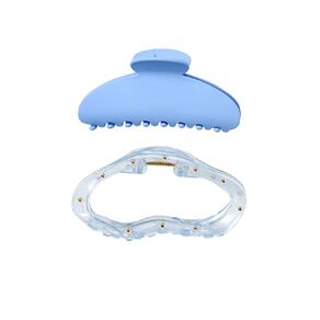 poppi curve claw clips blue 2 pack