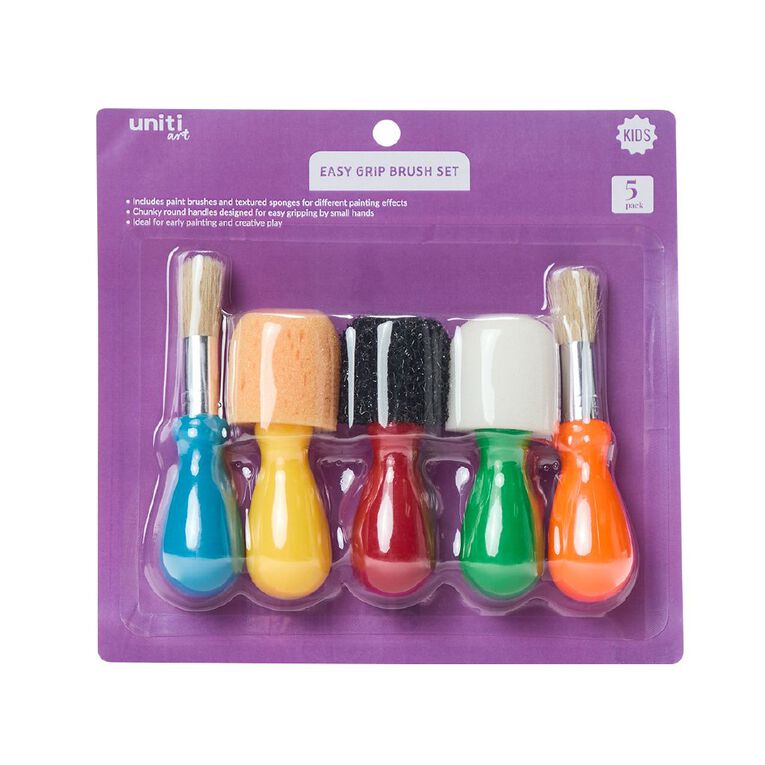 Uniti Kids Easy Grip Brush 5 Pack, , hi-res