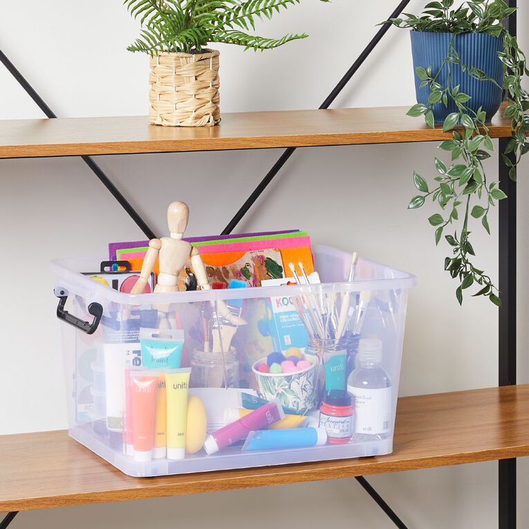 Living & Co Rolling Organiser 27L Clear, , hi-res