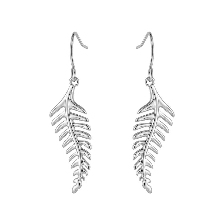 Kiwiana Stainless Steel Fern Earrings, , hi-res