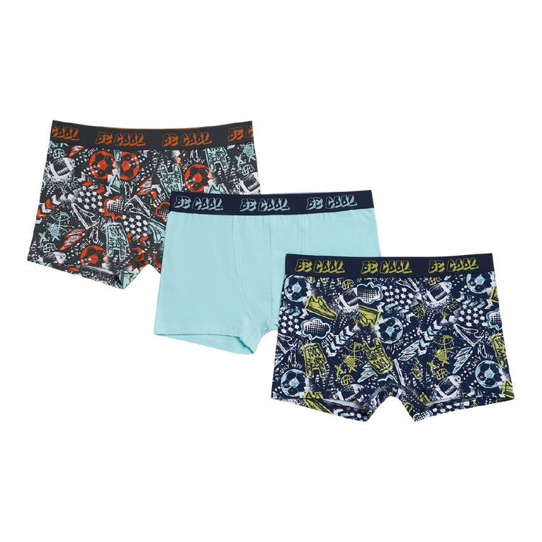 H&H Boys' Trunks 3 Pack, Orange, hi-res