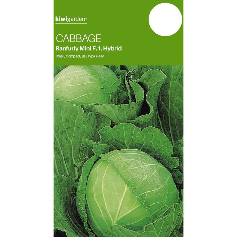 Kiwi Garden Cabbage Ranfurly Mini F1 Hybrid Seeds, , hi-res
