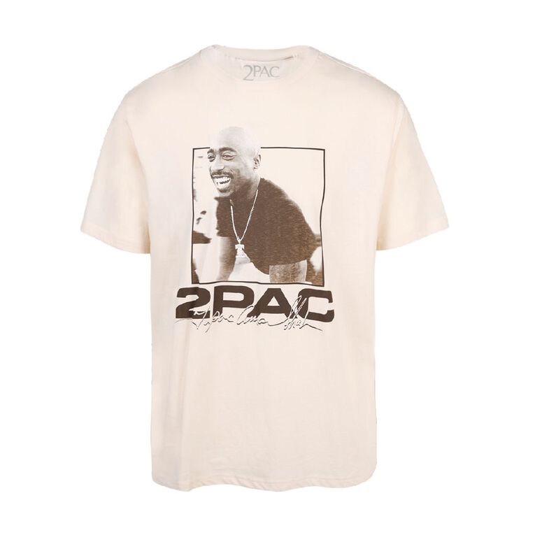 Tupac Men's Tee, Brown Light, hi-res