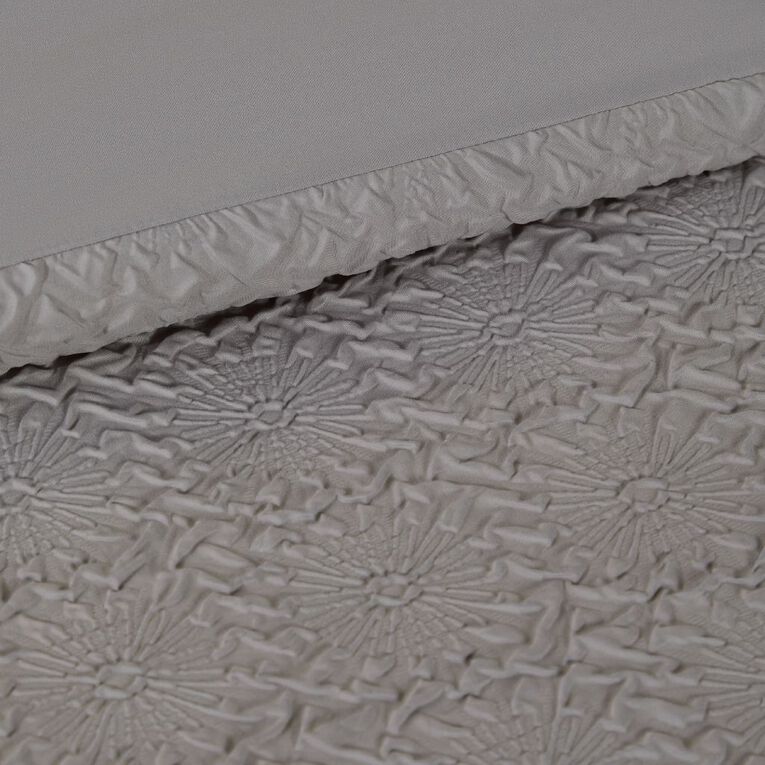 Living & Co Duvet Cover Set Embossed Floral Queen, , hi-res