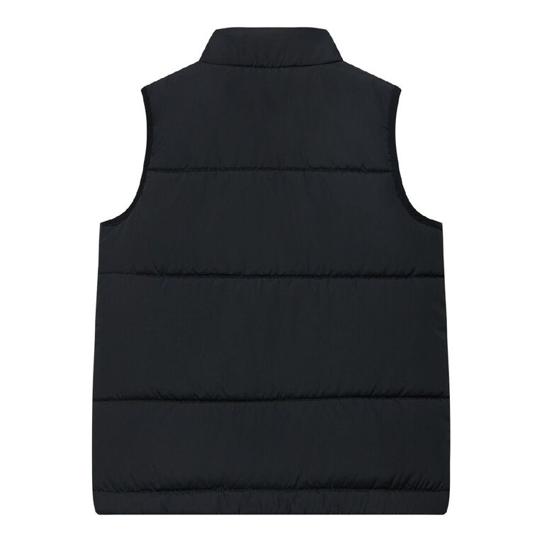 Young Original Toddler Plain Puffer Vest, Black, hi-res