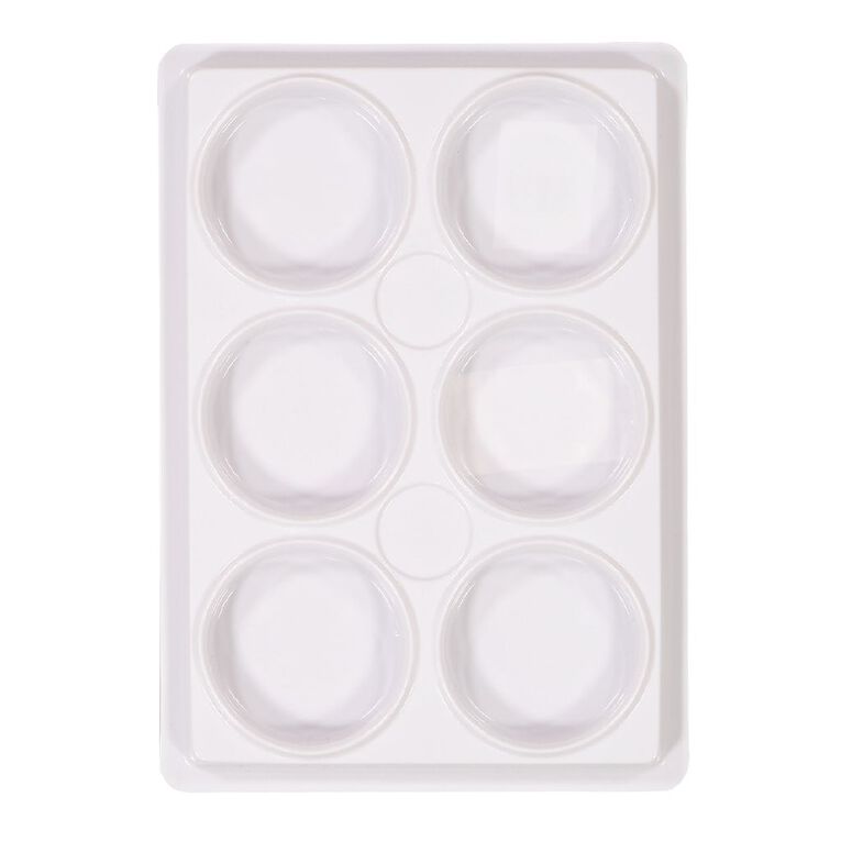Uniti Plastic Palette 6 Cups White White, , hi-res