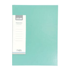 Ledah Pastels Display Book 20 Pocket Green A4