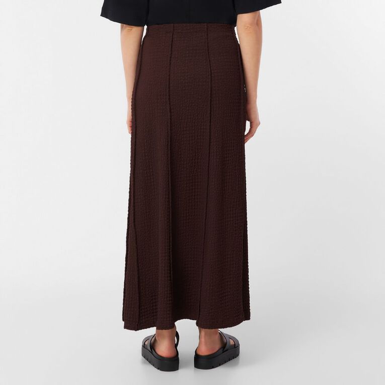 H&H Women's Panelled Maxi Skirt, Brown Dark, hi-res