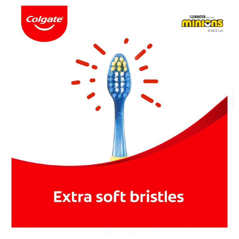 Colgate Minions Smiles Youth Toothbrush 2 Pack, , hi-res