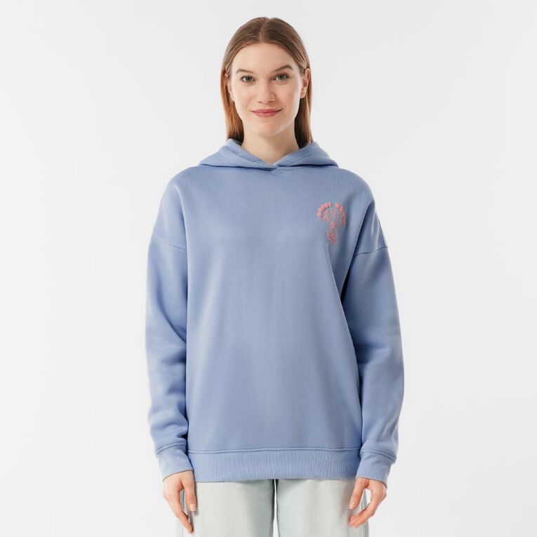 H&H Women's Fresh Fleece Long Sleeve Hoodie, Blue Mid, hi-res