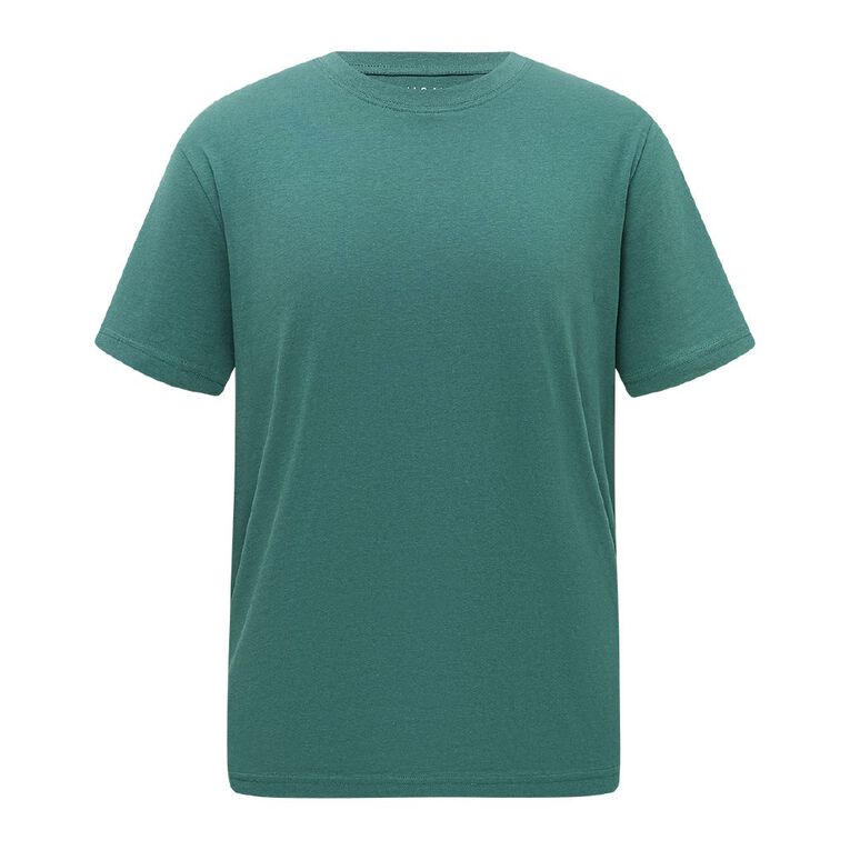 H&H Men's Regular Fit Crew Neck Tee, Green Dark, hi-res