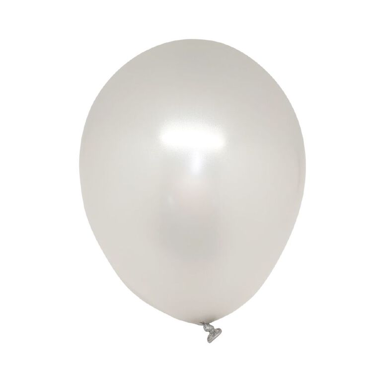 Party Inc Balloon Metallic Silver 25cm, , hi-res