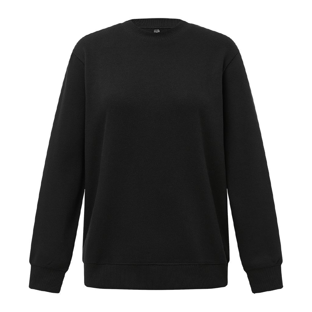 H&H Women's Classic Crew Sweatshirt Black | The Warehouse
