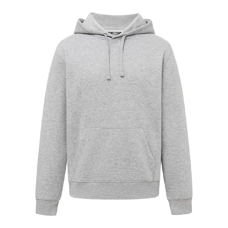 H&H Men's Plain Hoodie Sweatshirt, Grey Marle, hi-res
