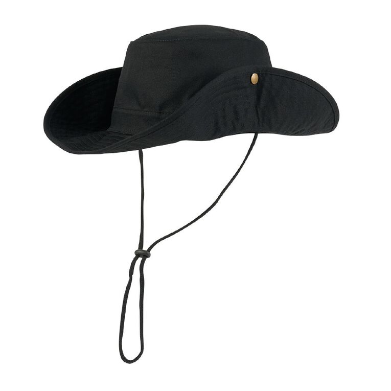 H&H Men's Button Cricket Hat, Black, hi-res