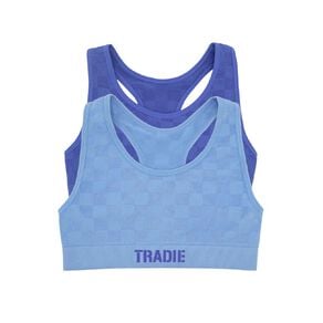 Tradie Girls' Seamfree Crop 2 Pack
