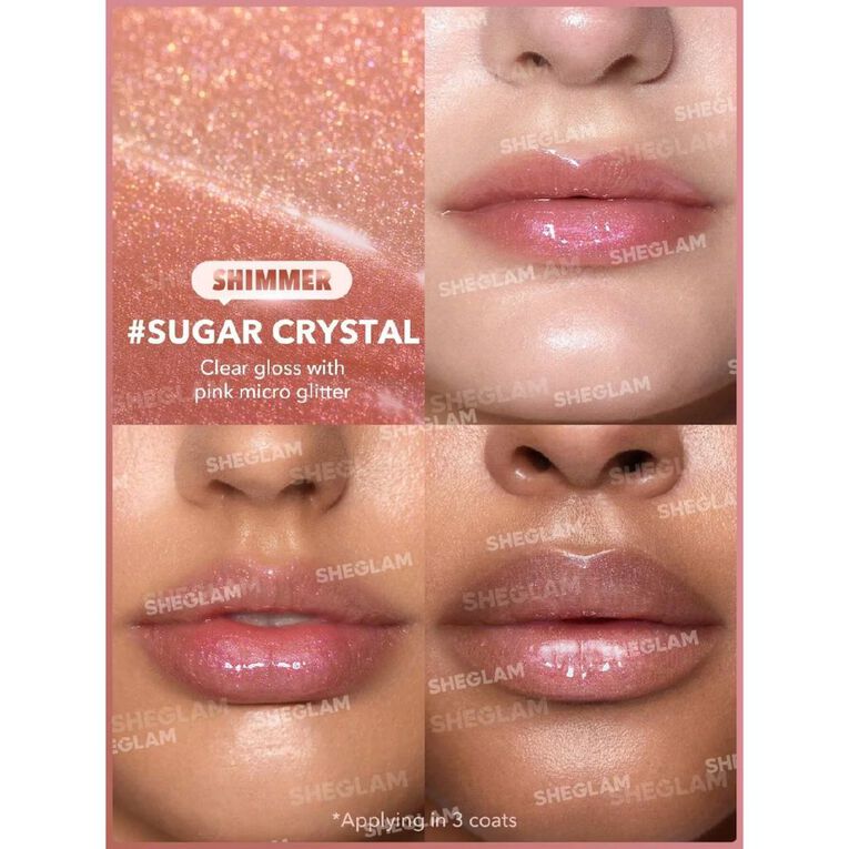 Sheglam Pout Perfect Shimmer Lip Plumper Sugar Crystal 2g, , hi-res