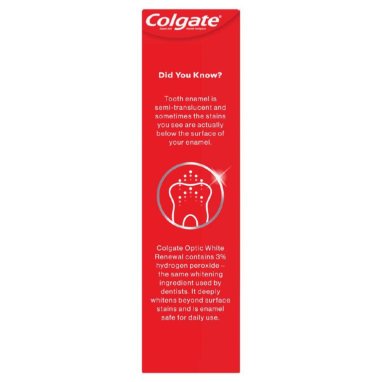 Colgate Optic White Renewal Lasting Fresh Toothpaste 85g, , hi-res