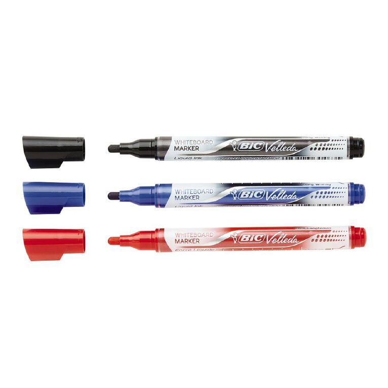 Bic Whiteboard Marker Liquid Ink Assorted 3 Pack, , hi-res