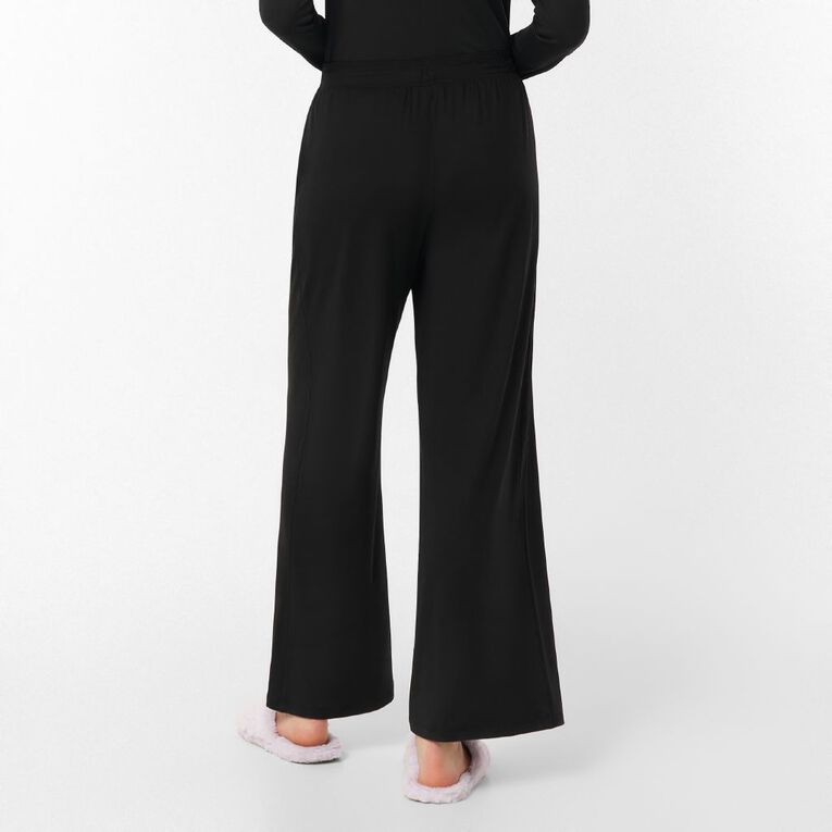 H&H Women's Comfy Pyjama Pants, Black, hi-res