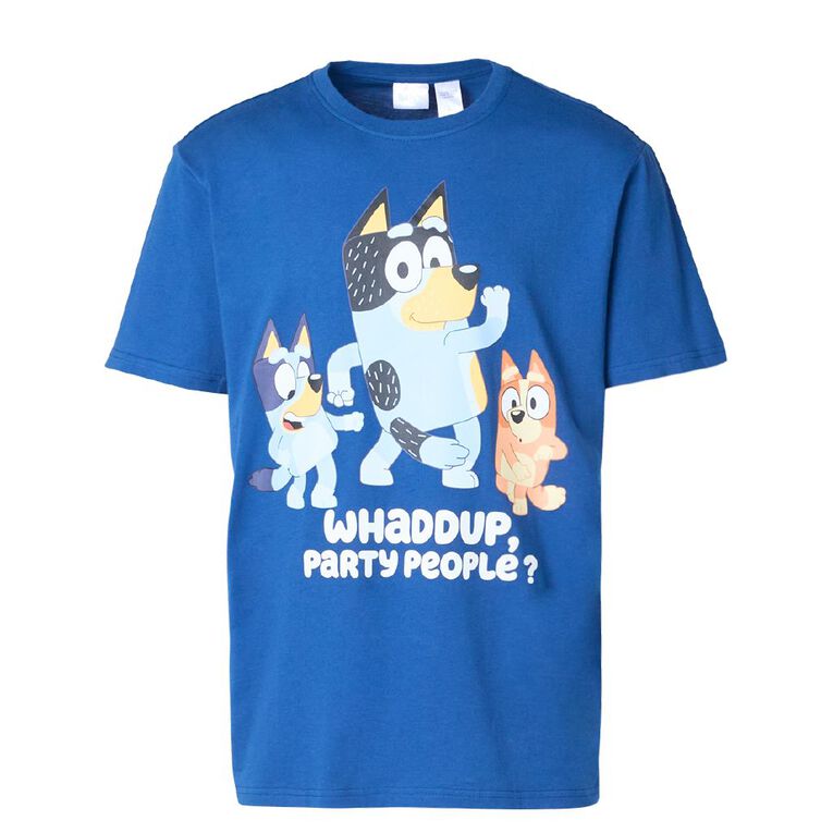 Bluey Men's Bluey Tee, Blue Dark, hi-res