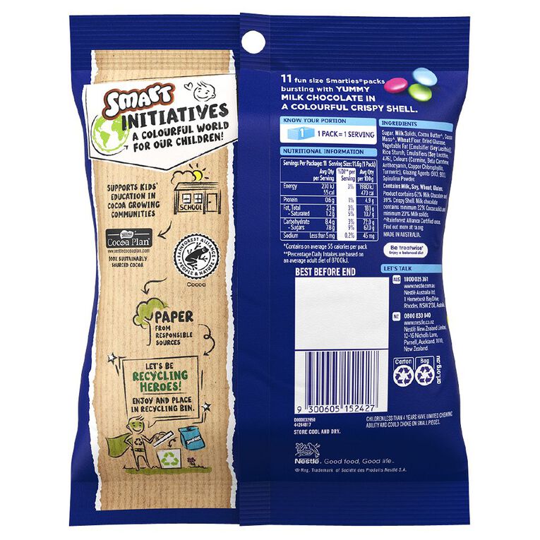 Smarties Funpack Bag 127g, , hi-res