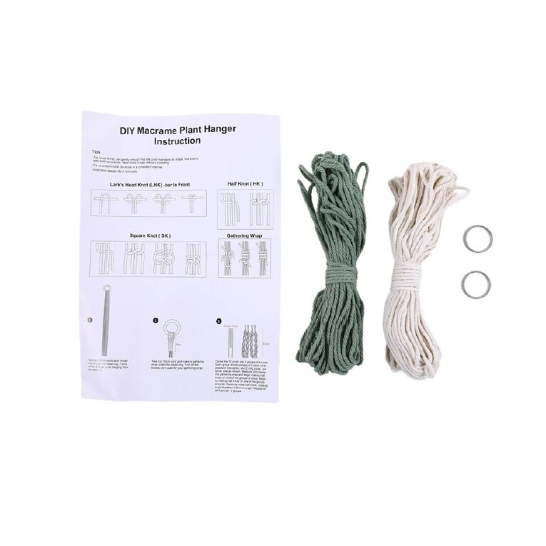 Uniti DIY Mini Macrame Plant Hangers Kit, , hi-res
