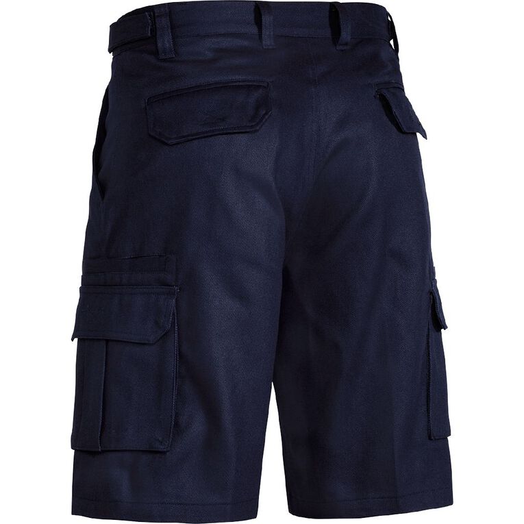 Bisley Workwear Cargo Shorts, Navy, hi-res