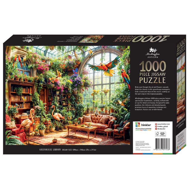 Mindbogglers Greenhouse Library 1000 Piece Puzzle, , hi-res