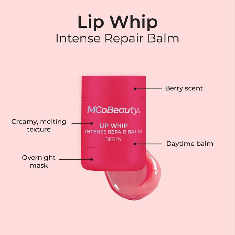 MCoBeauty Lip Whip Intense Repair Balm Berry, , hi-res
