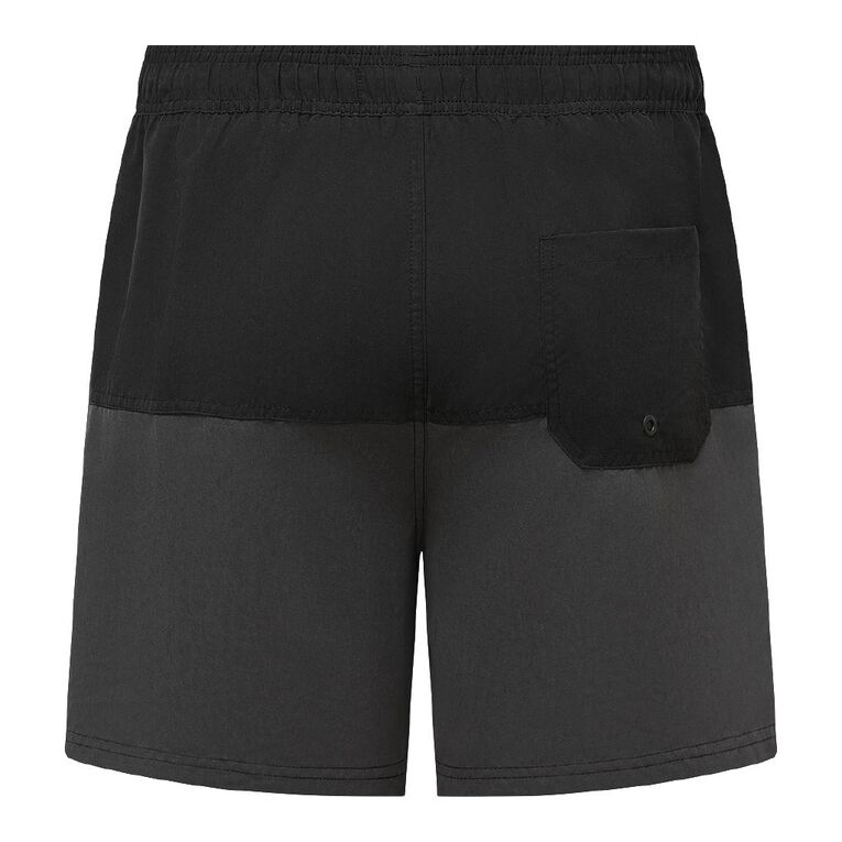 H&H Men's Surf Boardshorts, Black/Grey, hi-res