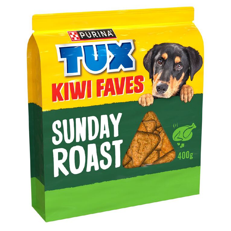TUX Kiwi Faves Baked Sunday Roast Flavour Dog Treats 400g, , hi-res