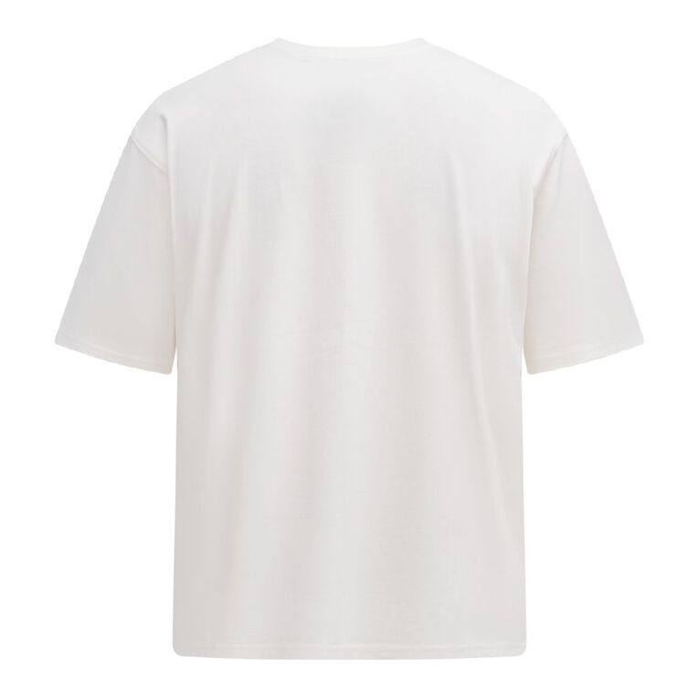 H&H Men's Relaxed Fit Graphic Tee, Cream, hi-res